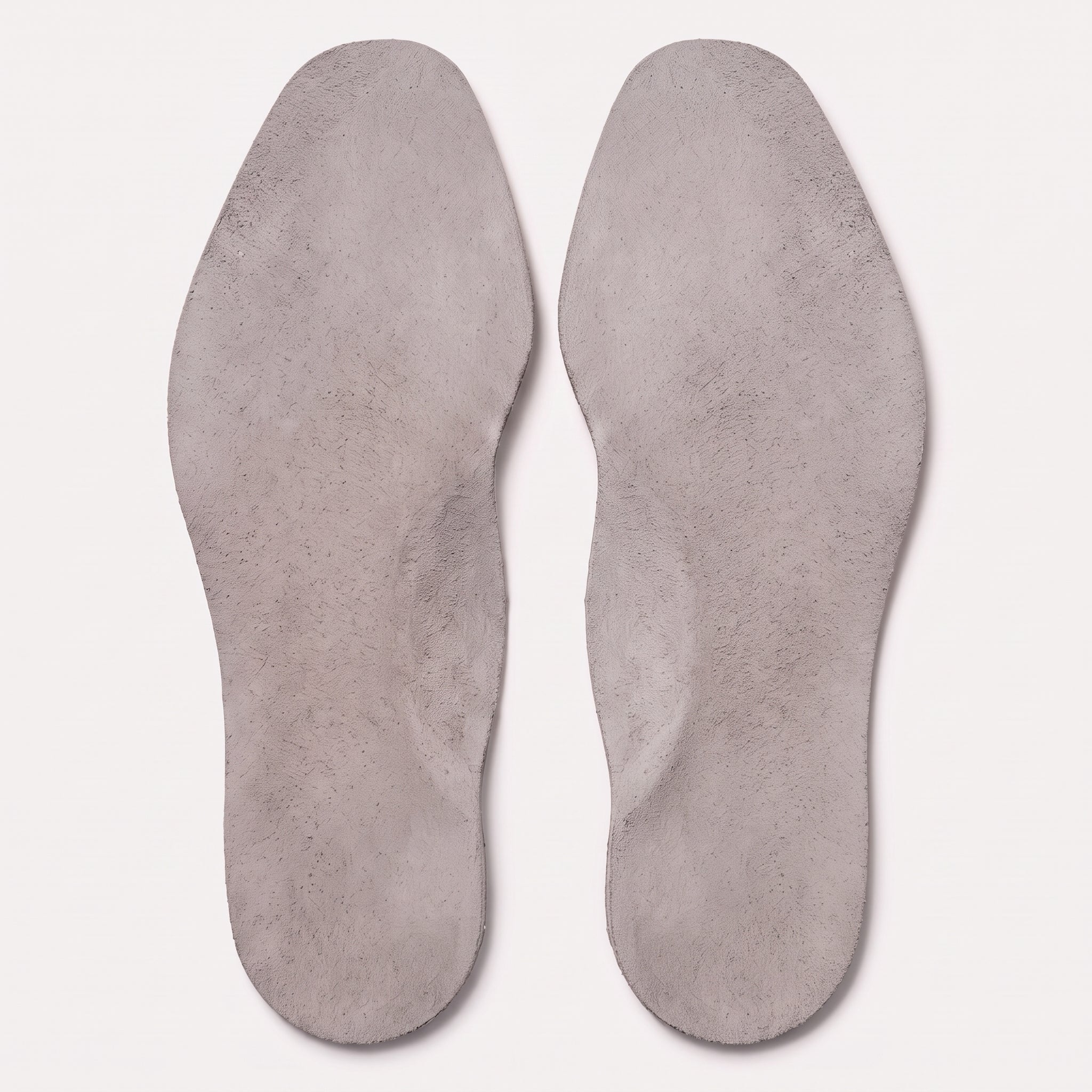 Light Gray Diamond-Punched Full-Grain Leather Insoles — Finham