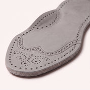 Light Gray Wingtip Brogue Full-Grain Leather Insoles — Bassett