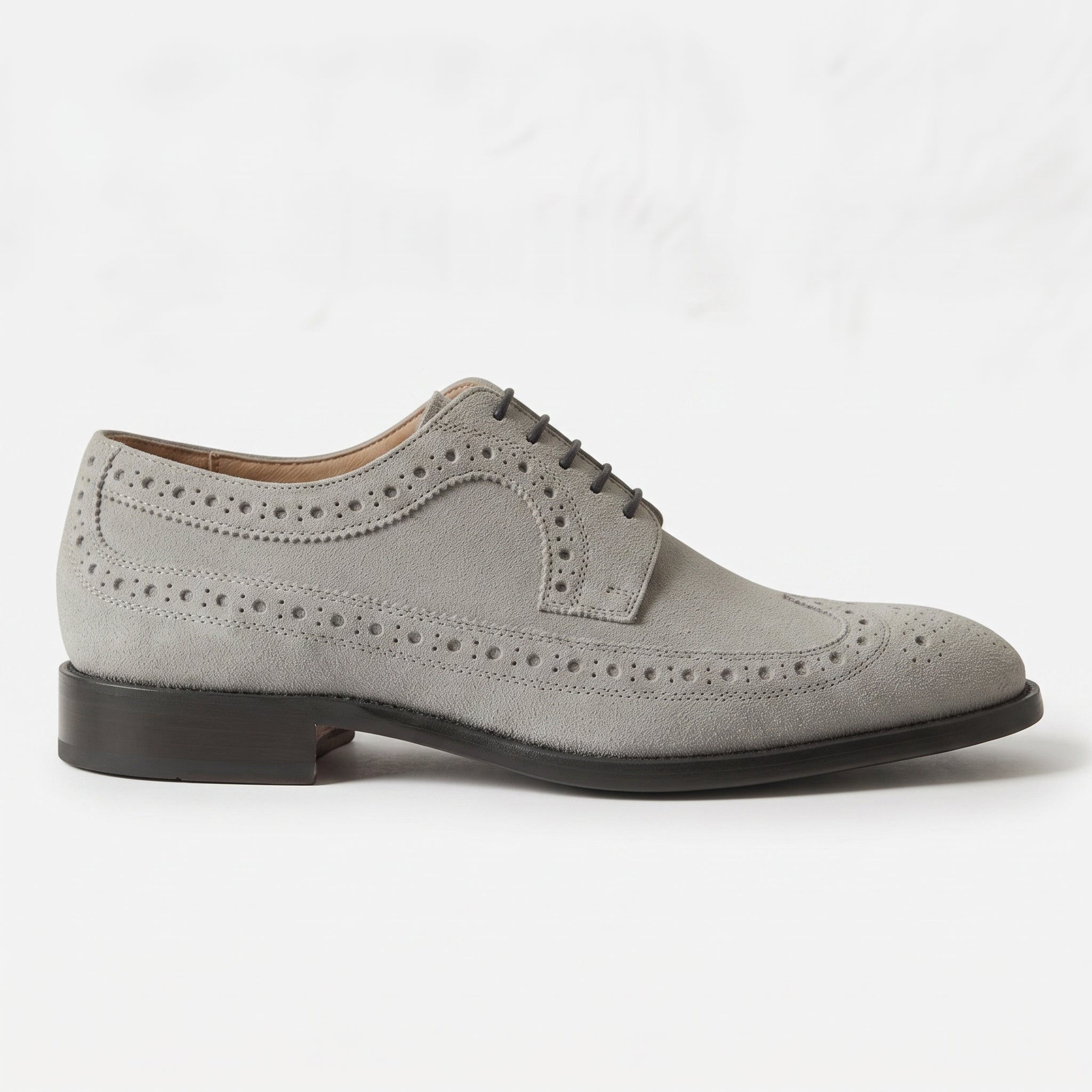 Light Gray Wingtip Suede Derby — Hobart — Hobart — Hobart