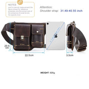 Handmade Punk Style Genuine Leather Men's Waist Belt Bag - Leather Fanny Pack