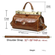 Handmade Genuine Leather Doctor Bag , Mini Box Handbag for Women