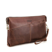 Genuine Leather Clutch Bag, Anti-Theft Purse for Men