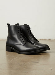 Men Black Ankle Boots, Black Style Ankle Boots, Boots - angle-view-showing-depth