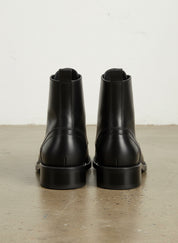 Men Black Ankle Boots, Black Style Ankle Boots, Boots - back-view