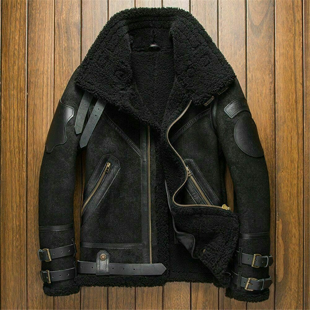 Men Black Suede Leather Jacket , motorcycle fashion Jacket