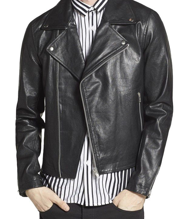 Men Black Motorcycle Leather Jacket Leather Jacket, Leather Jackets