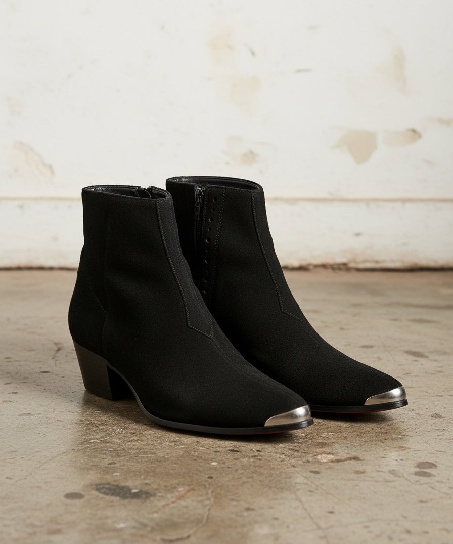 Men Black Suede Chelsea Boots, Ankle Boots, Chelsea Boots