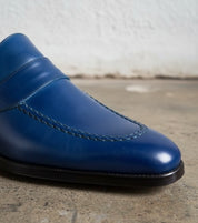 Men Blue Color Leather Shoes, Blue Formal Shoes, Leather Moccasins