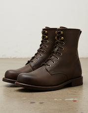Men Brown Combat Boot, Lace up Boots, Handmade Leather Boot