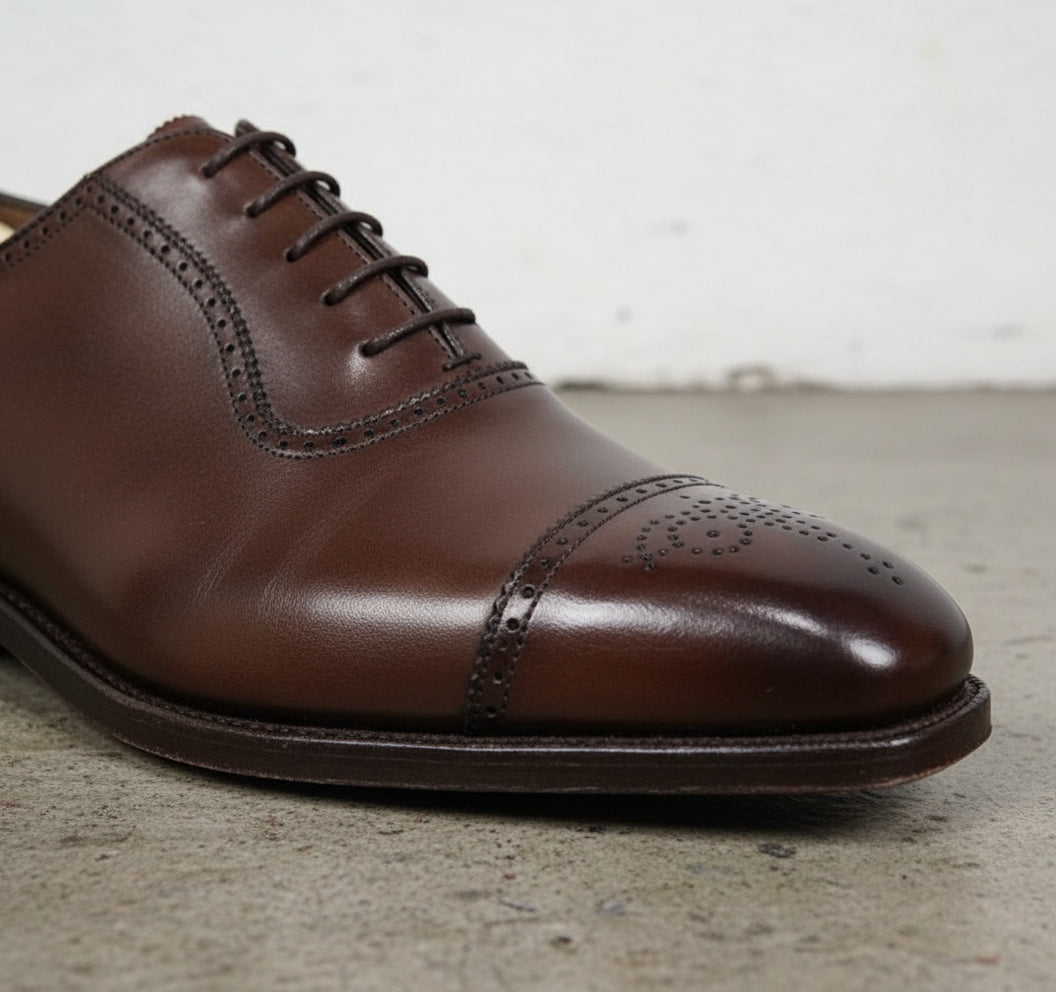 Men Brown Oxford Brogue Formal Shoes, Brown Dress Shoes, Mens Shoes