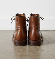 Men Brown Wingtip Brogue Lace Up Boots, Ankle Leather Boot, Mens Boots - back-view