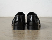 Men Fashion Style Black Formal Shoes, Wingtip Brogue Leather Shoes - back-view