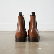 Men Handmade Brown Leather and Suede Chelsea Boots, Casual Boots - back-view