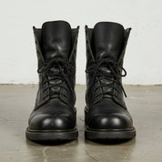 Men Lace up Boots, Men Combat Leather Boots, Men Boots - front-view
