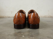 Men Multi Color Leather Strap Loafer Moccasins Shoes Formal Shoes - back-view