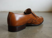 Men Multi Color Leather Strap Loafer Moccasins Shoes Formal Shoes - detail-view-showing-texture