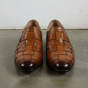Men's Brown Plain-Toe Leather Moccasins — Dunley — Dunley
