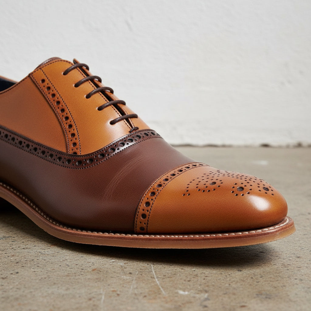 Men Spectator Shoes, Wingtip Brogue Two Tone Shoes, Formal Dress Shoes