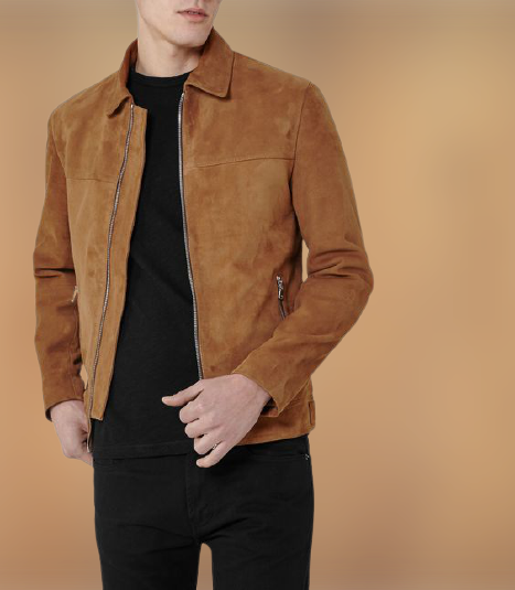 Men Tan brown Suede jacket, Tan suede leather jacket for mens