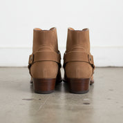 Men Tan Suede Ankle High Casual Boots, Mens Fashion Casual Ankle Boots - back-view