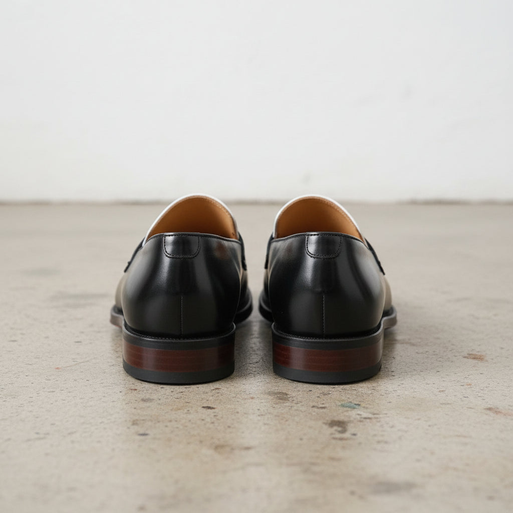 Men Two Tone Spectator Shoes Black And White Leather moccasins, Mens shoes