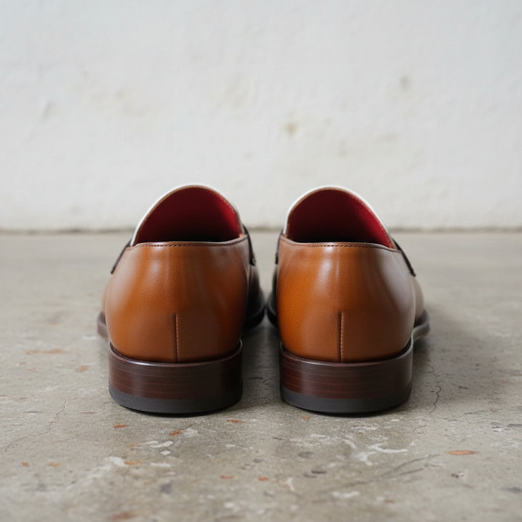 Men Two Tone Spectator Shoes Brown And White Leather Dress Oxford Shoes