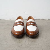 Men Two Tone Spectator Shoes Brown And White Leather Dress Oxford Shoes