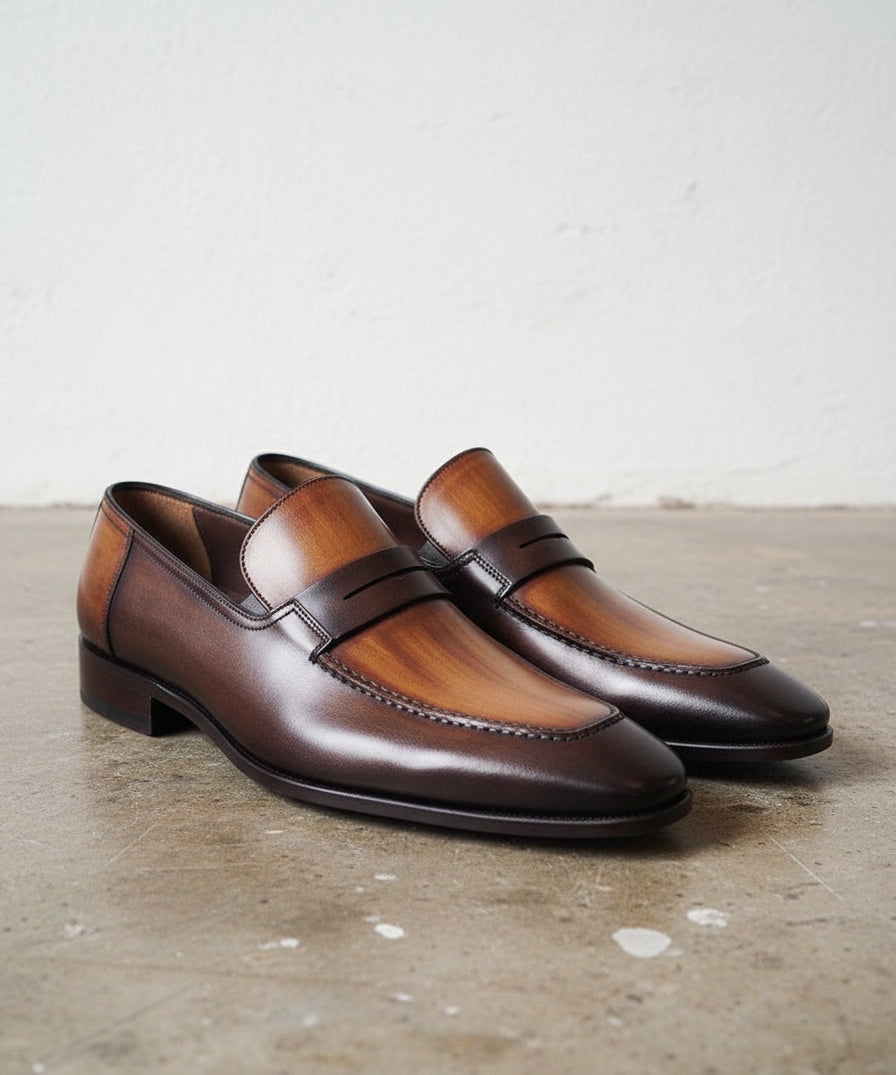 Men Two Town Formal Shoes, Two Town Shoes, Brown Dress Shoes