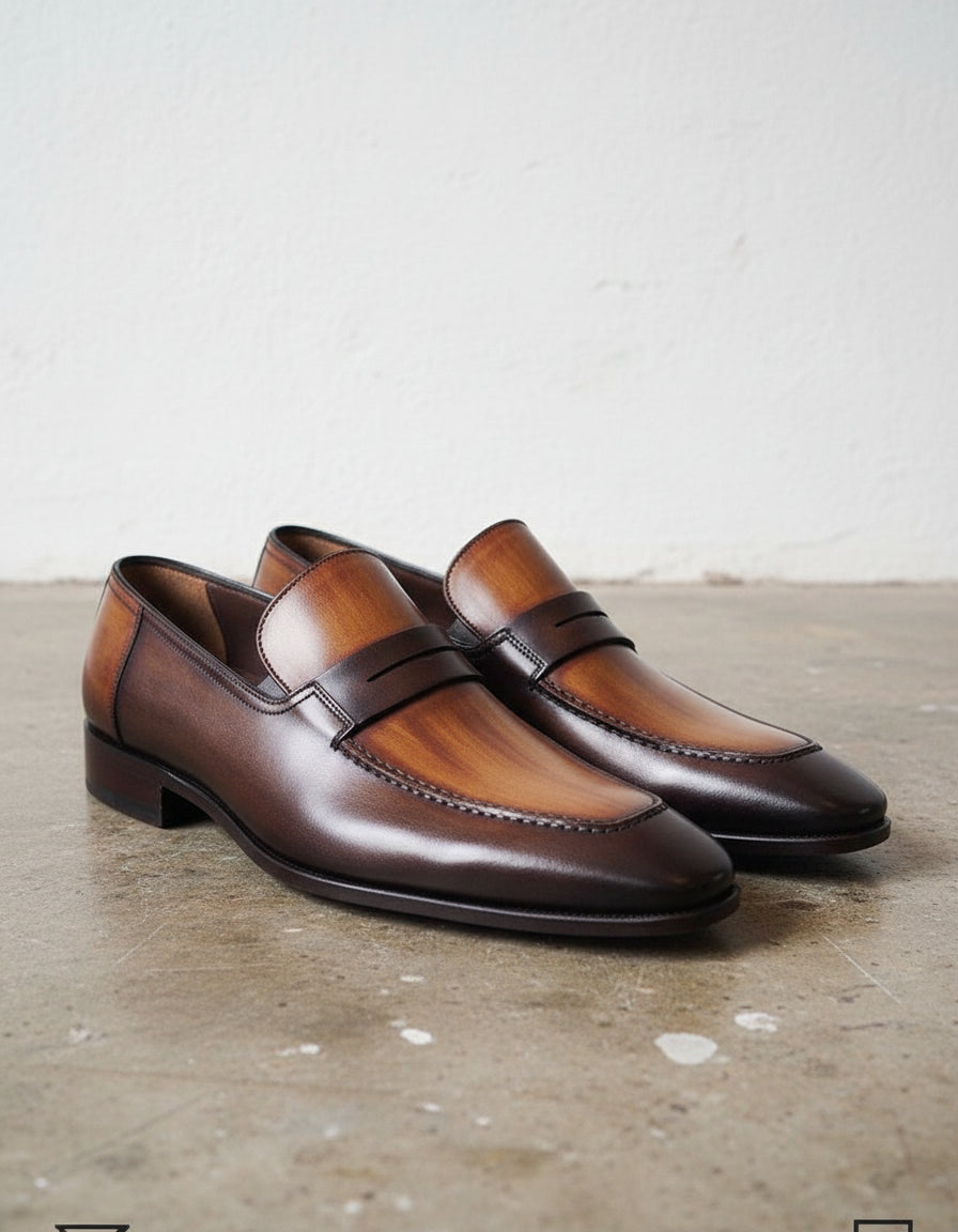 Men Two Town Formal Shoes, Two Town Shoes, Brown Dress Shoes