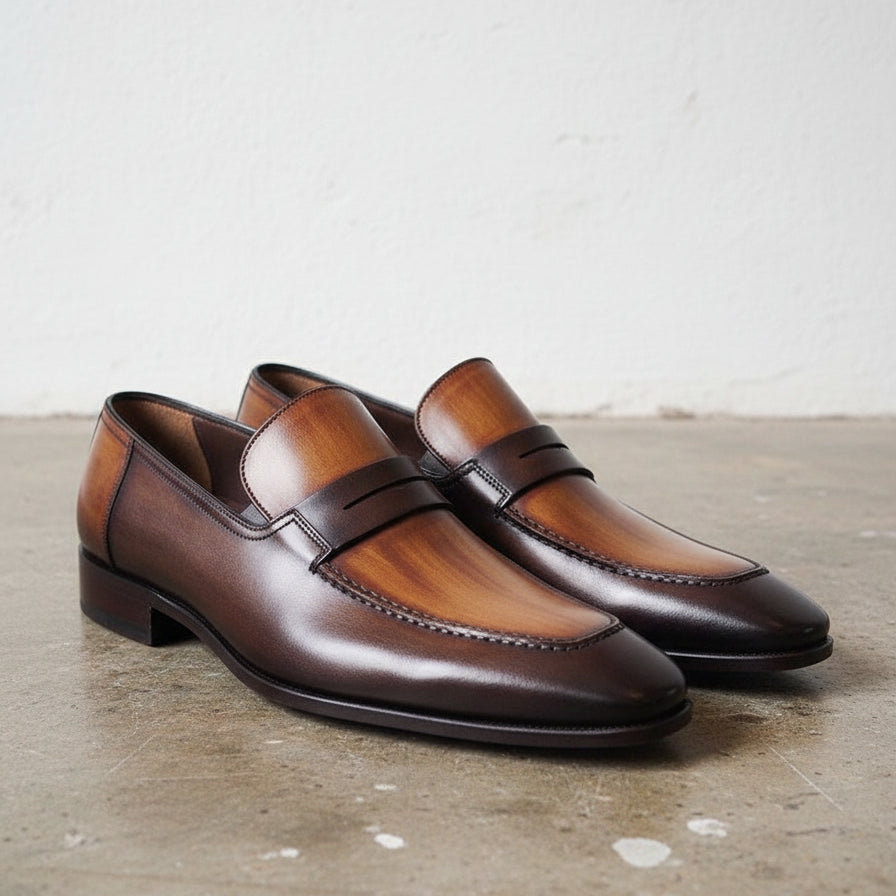 Men Two Town Formal Shoes, Two Town Shoes, Brown Dress Shoes