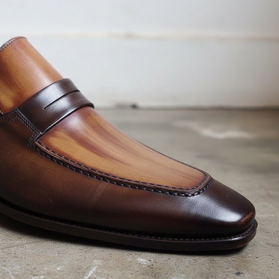 Men Two Town Formal Shoes, Two Town Shoes, Brown Dress Shoes