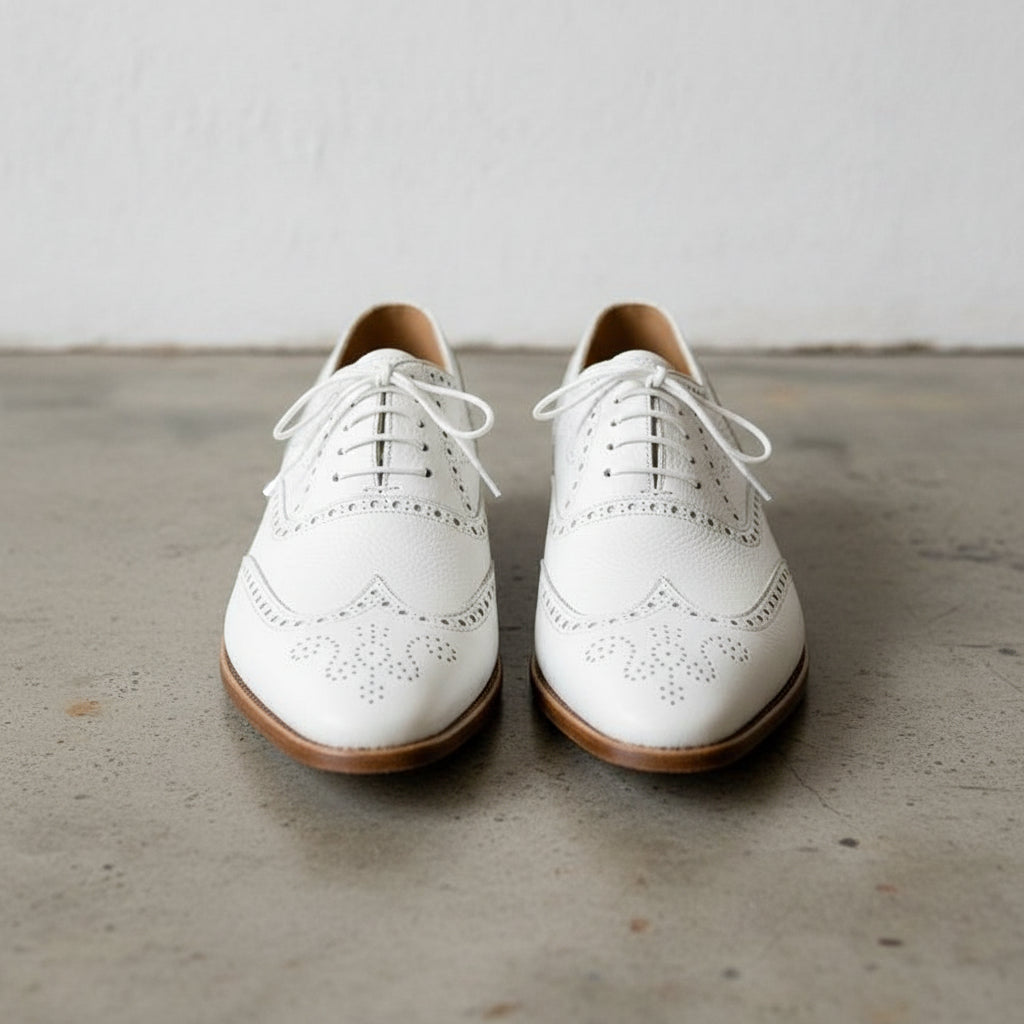 white formal dress shoes Ferro Aldo Mens George MFA19690 Classic Formal Lace Up Oxford Dress Shoes, in Tuxedo White, Size 8.5