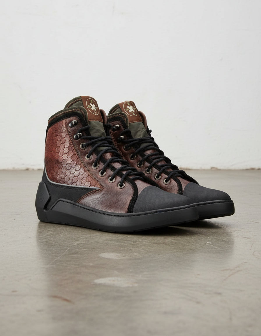 Men's Advance Protection Premium Leather Shoes - angle-view-showing-depth