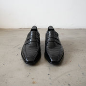 Mens Alligators Shoes, Classica crocodile Patterned dress shoes moccasins - front-view