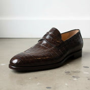 Mens Alligators Shoes, Men crocodile Patterned dress shoes moccasins