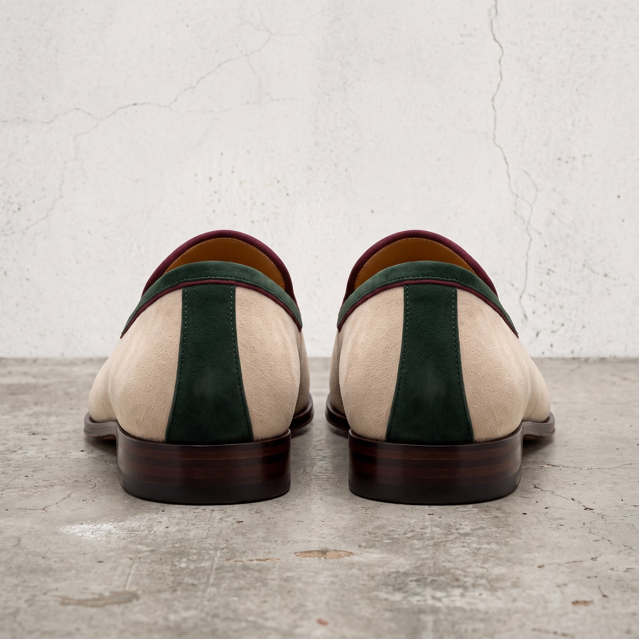 Men's Beige Suede Loafers — Abbeyton