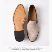 Men's Beige Suede Loafers — Abbeyton