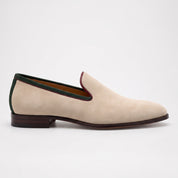 Men's Beige Suede Loafers — Abbeyton
