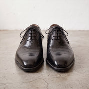 Men's Black Alligator-Embossed Leather Oxfords — Ashridge — Ashridge
