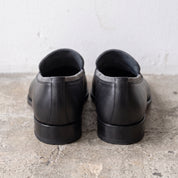 Men's Black and Grey Plain-Toe Leather Opera Pumps — Buckenham — Buckenham