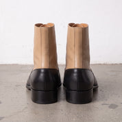 Men's Black and Tan Two-Tone Leather Balmoral Boots — Stockport