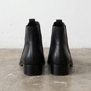 Men's Black Pointed-Toe Leather Chelsea Boots — Grayson
