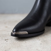 Men's Black Pointed-Toe Leather Chelsea Boots — Grayson