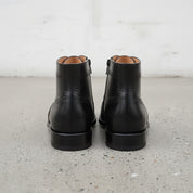 Men's Black and Tan Wingtip Leather Oxford Boots — Bulmer