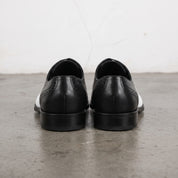 Men's Black and White Two-Tone Wingtip Leather Spectator Oxfords — Foss