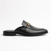Men's Black Apron-Toe Leather Bit Loafers — Gladstone — Gladstone