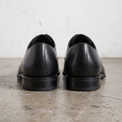 Men's Black Apron-Toe Leather Derbys — Thurlow