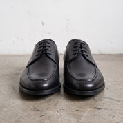 Men's Black Apron-Toe Leather Derbys — Thurlow