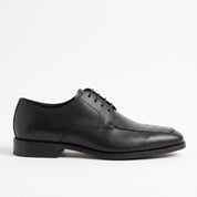 Men's Black Apron-Toe Leather Derbys — Thurlow