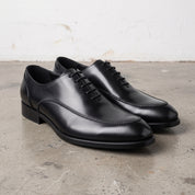 Men's Black Apron-Toe Leather Oxfords — Rodney